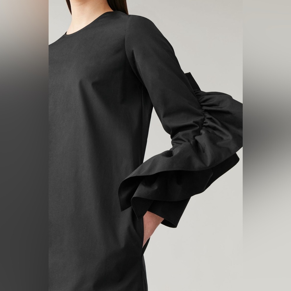 COS Dress With Sleeve Ruffles size 2 - Picture 5 of 6